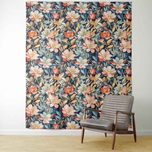 Bloemen Patroon 10 Tapijt Wandkleed (In situ)