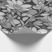 Bloemen patroon 7 Mono | Inpakpapier (Hoek)