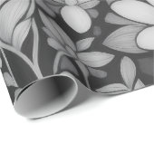 Bloemen patroon 7 Mono | Inpakpapier (Rol Hoek)