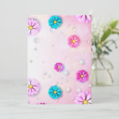 Bloemen Patroon 7 Save The Date (Staand voorkant)