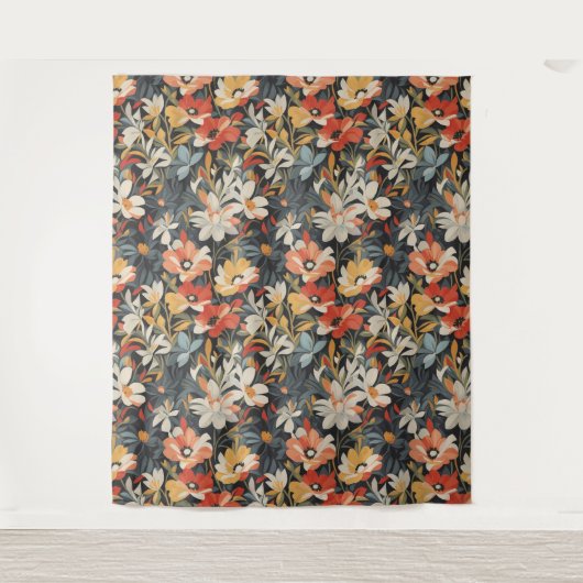 Bloemen Patroon 9 Tapestry Wandkleed (Voorkant)