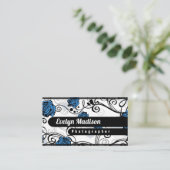 Bloemen Patroon Achtergrond C0945 Visitekaartje (Staand voorkant)