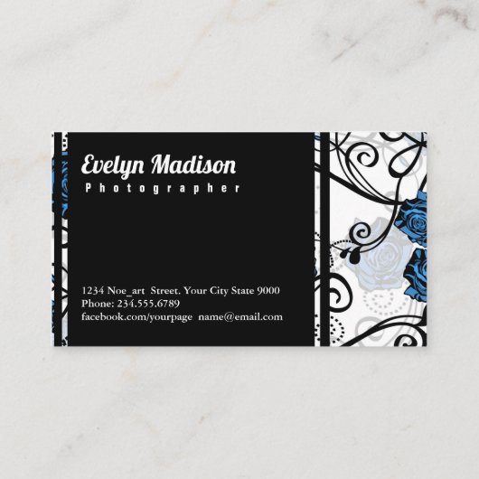 Bloemen Patroon Achtergrond C0945 Visitekaartje (Achterkant)