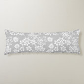 Bloemen patroon.b L Grijs BG Lichaamskussen (Voorkant)