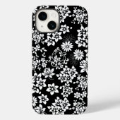 Bloemen patroon.b Zwart BG Case-Mate iPhone Case (Achterkant)