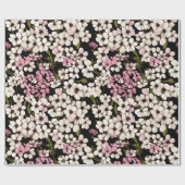 Bloemen Patroon Baby's Breath Flowers Cadeaupapier (Vlak)