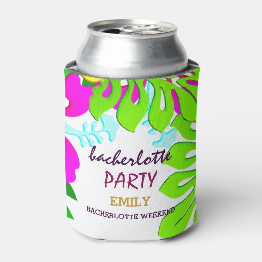 Bloemen Patroon Bacherlotte Party Blikjeskoeler (Blikje Voorkant)