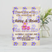 Bloemen Patroon Bruiloft uitnodiging (Staand voorkant)