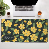 Bloemen Patroon Buttercup Bloemen gepersonaliseerd Bureaumat