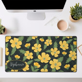 Bloemen Patroon Buttercup Bloemen gepersonaliseerd Bureaumat