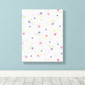 Bloemen Patroon Canvas Print (Insitu (Houten vloer))