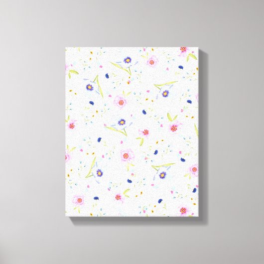 Bloemen Patroon Canvas Print (Voorkant)