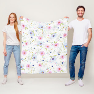 Bloemen Patroon Fleece Deken