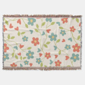 Bloemen Patroon Gooi Deken (Voorkant)