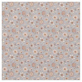 Bloemen patroon grijze achtergrond Stof