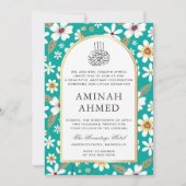 Bloemen Patroon Groen Islamitisch Aqiqa Aqeeqa Bab Kaart (Voorkant)