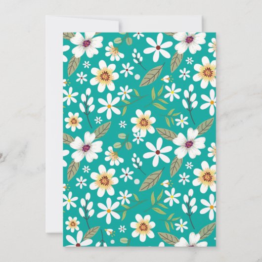 Bloemen Patroon Groen Islamitisch Aqiqa Aqeeqa Bab Kaart (Achterkant)