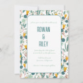 Bloemen Patroon handgemaakte Spring Garden Chique Kaart (Voorkant)