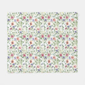 Bloemen patroon Heliotrope bloemen Fleece Deken (Voorkant (Horizontaal))