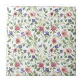 Bloemen patroon Heliotrope bloemen Tegeltje (Voorkant)