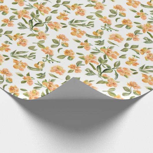 Bloemen Patroon Honeysuckle Flowers Cadeaupapier (Hoek)