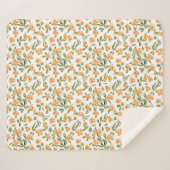 Bloemen Patroon Honeysuckle Flowers Sherpa Deken (Voorkant (horizontaal))