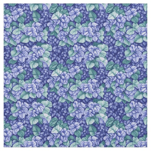 Bloemen Patroon - Hydrangea Bloemen Stof (Close Up)