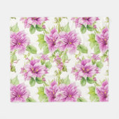 Bloemen Patroon I Lima Bloemen Fleece Deken (Voorkant (Horizontaal))