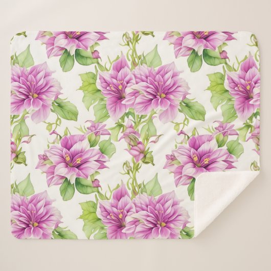 Bloemen Patroon I Lima Bloemen Sherpa Deken (Voorkant (horizontaal))