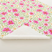 Bloemen Patroon Impatiens Bloemen Sherpa Deken (3/4)