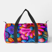 Bloemen patroon in boho stijl, aangepast plunjezak (Voorkant)