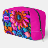 Bloemen patroon in boho stijl, aangepast toilettasje (Rechterhoek)