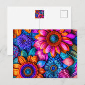 Bloemen patroon in boho stijl - elke gelegenheid briefkaart (Voorkant / Achterkant)