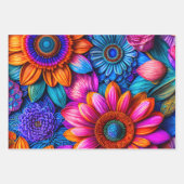 Bloemen patroon in boho stijl inpakpapier vel (Voorkant 3)