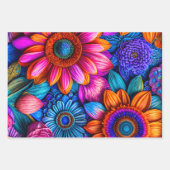 Bloemen patroon in boho stijl inpakpapier vel (Voorkant)