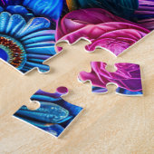 Bloemen patroon in boho stijl - legpuzzel (Zijkant)