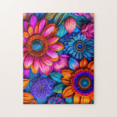 Bloemen patroon in boho stijl - legpuzzel (Verticaal)
