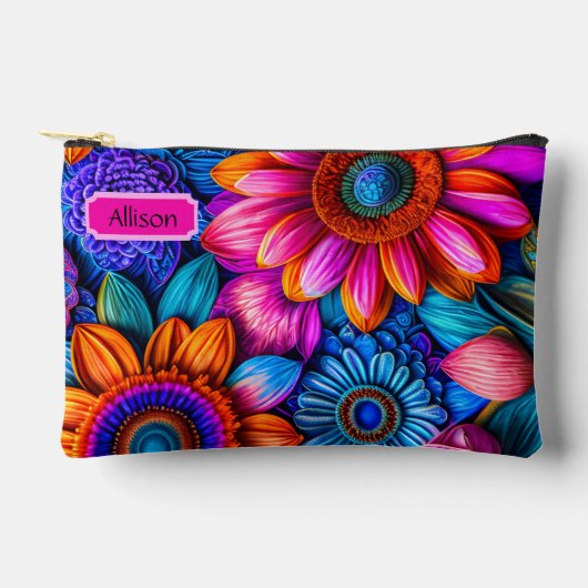Bloemen patroon in boho stijl, personaliseerbaar etui (Voorkant)