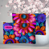 Bloemen patroon in boho stijl, personaliseerbaar etui