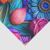 Bloemen patroon in boho stijl tissuepapier (Detail)