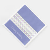 Bloemen patroon in Mauve en wit Servet (Hoek)