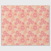 Bloemen patroon in modieuze perzik tinten. cadeaupapier (Vlak)