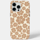 Bloemen Patroon in Tan en Cream Case-Mate iPhone Case (Achterkant)