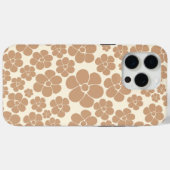 Bloemen Patroon in Tan en Cream Case-Mate iPhone Case (Achterkant (horizontaal))