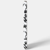 Bloemen Patroon in zwart-wit Case-Mate iPhone Case (Achterkant / Links)