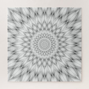 Bloemen Patroon in zwart-wit Legpuzzel