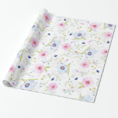 Bloemen Patroon Inpakpapier (Uitgerold)