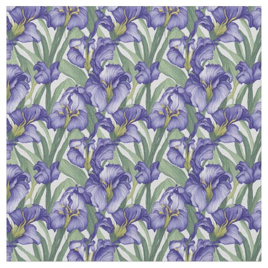 Bloemen Patroon Iris Flowers Stof (Close Up)
