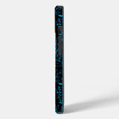 Bloemen Patroon klassiek mono Toon Blue.A07 Zwart  Case-Mate iPhone Case (Achterkant / Links)