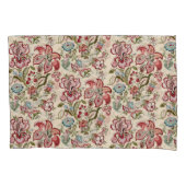 Bloemen Patroon Kleurrijke Trendy Bloemen Roze Gro Kussensloop (Voorkant-Links)